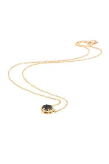 Sylva & Cie Black Diamond Pendant Chain Necklace | Thumbnail 1 Sylva & Cie Black Diamond Pendant Chain Necklace | Thumbnail 1