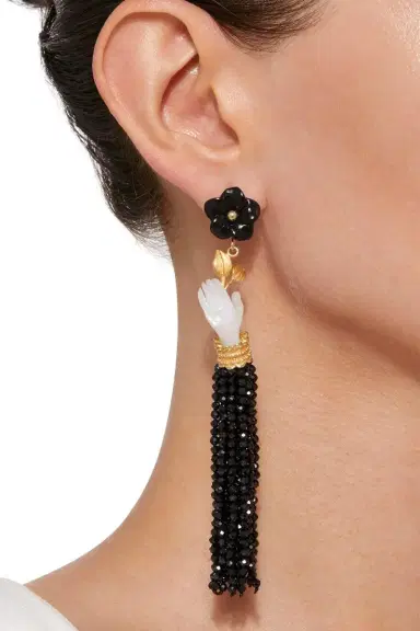 OF RARE ORIGIN Bloom Earrings - Black | Thumbnail 2 OF RARE ORIGIN Bloom Earrings - Black | Thumbnail 2