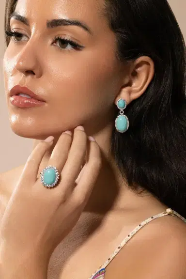 FANTASIA by DESERIO Blue Drop Earrings | Thumbnail 2 FANTASIA by DESERIO Blue Drop Earrings | Thumbnail 2