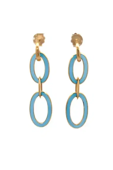 ALETTO BROTHERS Blue Enamel Capri Earrings | Thumbnail 1 ALETTO BROTHERS Blue Enamel Capri Earrings | Thumbnail 1