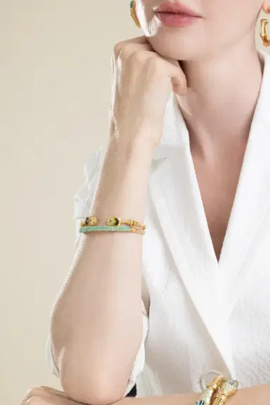 Gas Bijoux Blue Large Lyre Bracelet Bracelet | Thumbnail 2 Gas Bijoux Blue Large Lyre Bracelet Bracelet | Thumbnail 2
