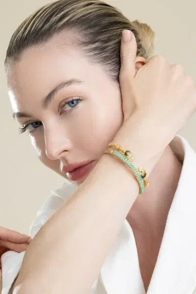 Gas Bijoux Blue Large Lyre Bracelet Bracelet | Thumbnail 3 Gas Bijoux Blue Large Lyre Bracelet Bracelet | Thumbnail 3