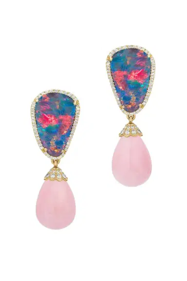 GOSHWARA Blue Pink Opal G-One Drop Earrings | Thumbnail 1 GOSHWARA Blue Pink Opal G-One Drop Earrings | Thumbnail 1