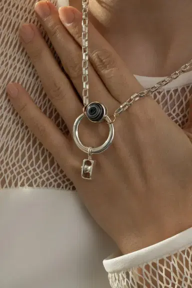 Marla Aaron Blue Sapphire Baby Pulley | Thumbnail 3 Marla Aaron Blue Sapphire Baby Pulley | Thumbnail 3
