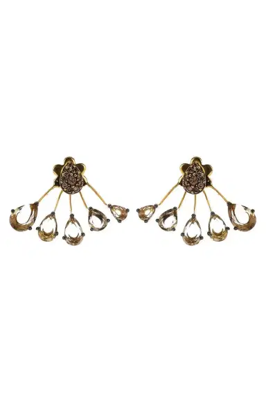 STEFERE Brown Diamond Smoky Quartz Ear Jackets | Thumbnail 1 STEFERE Brown Diamond Smoky Quartz Ear Jackets | Thumbnail 1