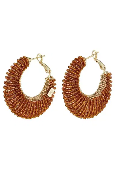 Gas Bijoux Brown Large Izzia Earrings | Thumbnail 1 Gas Bijoux Brown Large Izzia Earrings | Thumbnail 1