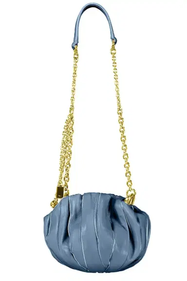 Chloé Chloé Plissé Shoulder Bag - Ashes Blue | Thumbnail 1 Chloé Chloé Plissé Shoulder Bag - Ashes Blue | Thumbnail 1