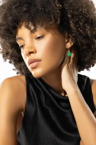 IRENE NEUWIRTH JEWELRY Chrysoprase Diamond Drop Earrings | Thumbnail 2 IRENE NEUWIRTH JEWELRY Chrysoprase Diamond Drop Earrings | Thumbnail 2