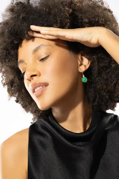 IRENE NEUWIRTH JEWELRY Chrysoprase Diamond Drop Earrings | Thumbnail 4 IRENE NEUWIRTH JEWELRY Chrysoprase Diamond Drop Earrings | Thumbnail 4