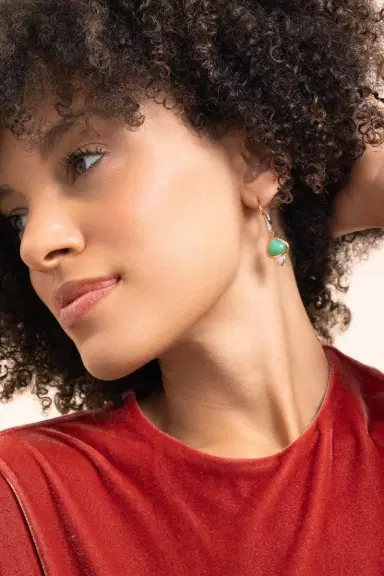 Marina B Chrysoprase Diamond Trisolina Drop Earrings | Thumbnail 2 Marina B Chrysoprase Diamond Trisolina Drop Earrings | Thumbnail 2