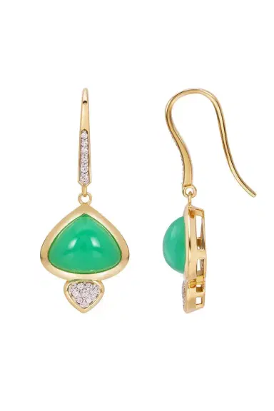 Marina B Chrysoprase Diamond Trisolina Drop Earrings | Thumbnail 7 Marina B Chrysoprase Diamond Trisolina Drop Earrings | Thumbnail 7