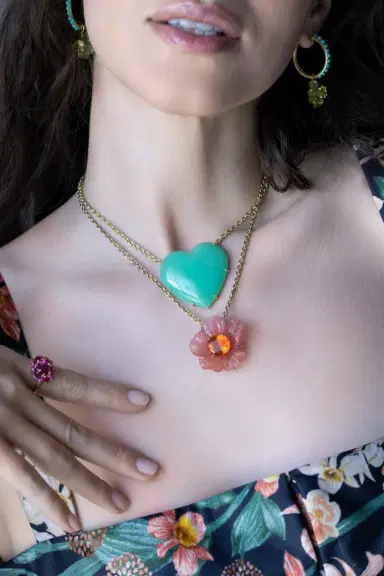 IRENE NEUWIRTH JEWELRY Chrysoprase Love Necklace | Thumbnail 2 IRENE NEUWIRTH JEWELRY Chrysoprase Love Necklace | Thumbnail 2