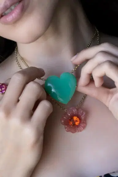 IRENE NEUWIRTH JEWELRY Chrysoprase Love Necklace | Thumbnail 3 IRENE NEUWIRTH JEWELRY Chrysoprase Love Necklace | Thumbnail 3