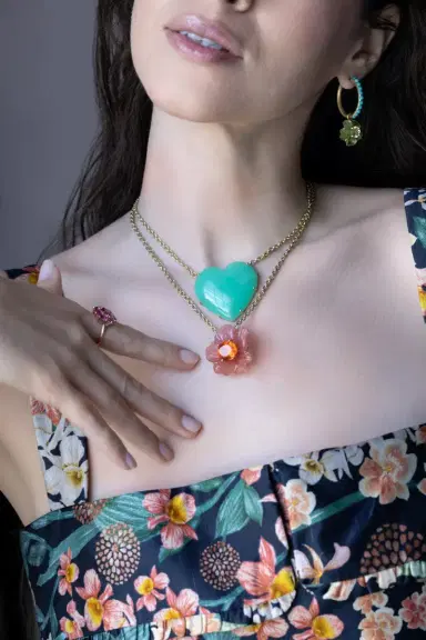 IRENE NEUWIRTH JEWELRY Chrysoprase Love Necklace | Thumbnail 4 IRENE NEUWIRTH JEWELRY Chrysoprase Love Necklace | Thumbnail 4