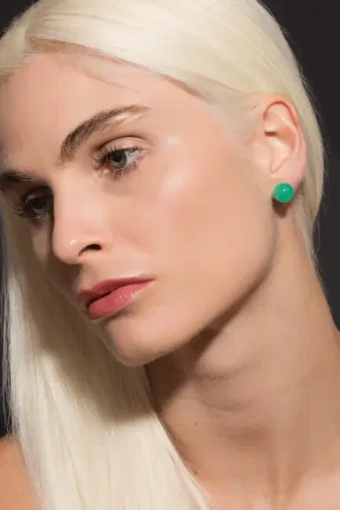 IRENE NEUWIRTH JEWELRY Chrysoprase Stud Earrings | Thumbnail 4 IRENE NEUWIRTH JEWELRY Chrysoprase Stud Earrings | Thumbnail 4