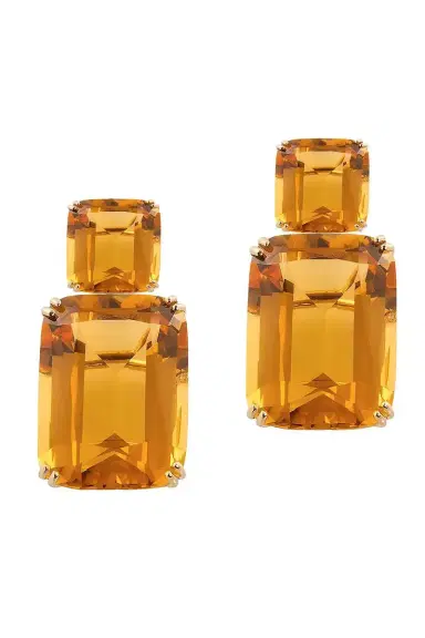 GOSHWARA Citrine Cushion G-One Earrings | Thumbnail 1 GOSHWARA Citrine Cushion G-One Earrings | Thumbnail 1