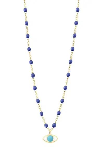 Gigi Clozeau Classic Gigi Eye Necklace - 16.5in - Bleuet | Thumbnail 1 Gigi Clozeau Classic Gigi Eye Necklace - 16.5in - Bleuet | Thumbnail 1