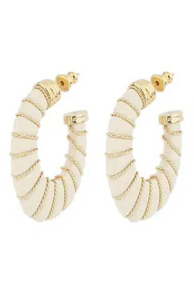 Gas Bijoux Cream Small Cyclade Earrings | Thumbnail 1 Gas Bijoux Cream Small Cyclade Earrings | Thumbnail 1