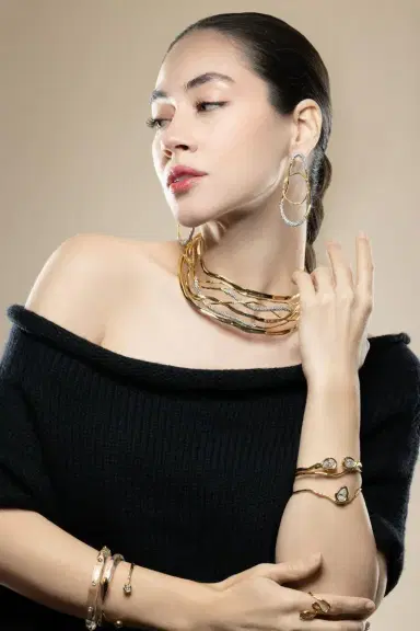 ALEXIS BITTAR Crystal Asterales Capped Hinge Cuff Bracelet | Thumbnail 4 ALEXIS BITTAR Crystal Asterales Capped Hinge Cuff Bracelet | Thumbnail 4