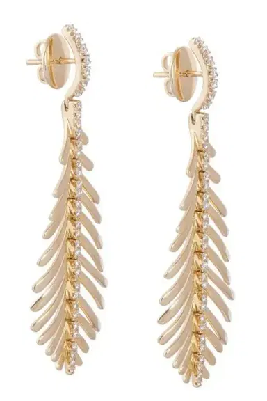 SIDNEY GARBER Custom Diamond Spine Plume Earrings | Thumbnail 4 SIDNEY GARBER Custom Diamond Spine Plume Earrings | Thumbnail 4