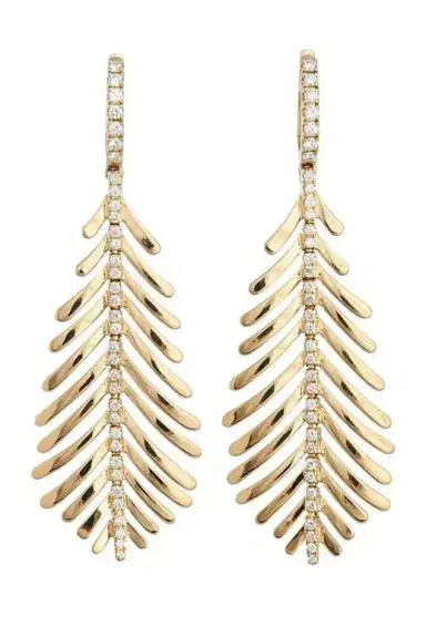 SIDNEY GARBER Custom Diamond Spine Plume Earrings | Thumbnail 1 SIDNEY GARBER Custom Diamond Spine Plume Earrings | Thumbnail 1