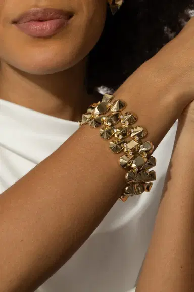 ALETTO BROTHERS Diamond Accent Gilded Echo Bracelet | Thumbnail 4 ALETTO BROTHERS Diamond Accent Gilded Echo Bracelet | Thumbnail 4