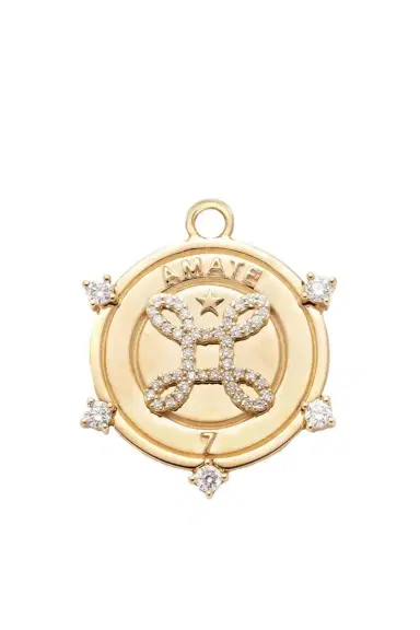 Foundrae Diamond Amate Medium Medallion | Thumbnail 1 Foundrae Diamond Amate Medium Medallion | Thumbnail 1