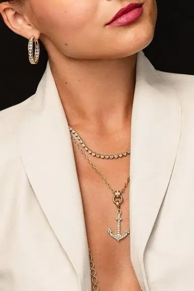 LEIGH MAXWELL Diamond Anchor Pendant | Thumbnail 3 LEIGH MAXWELL Diamond Anchor Pendant | Thumbnail 3