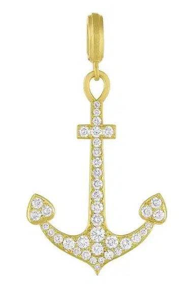 LEIGH MAXWELL Diamond Anchor Pendant | Thumbnail 1 LEIGH MAXWELL Diamond Anchor Pendant | Thumbnail 1