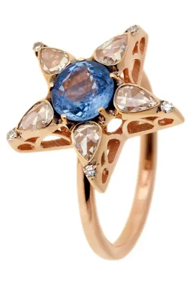 Selim Mouzannar Diamond and Sapphire Star Ring | Thumbnail 1 Selim Mouzannar Diamond and Sapphire Star Ring | Thumbnail 1