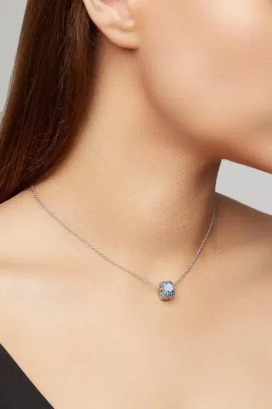 FULLORD Diamond Blue Sapphire Ghost Necklace | Thumbnail 2 FULLORD Diamond Blue Sapphire Ghost Necklace | Thumbnail 2