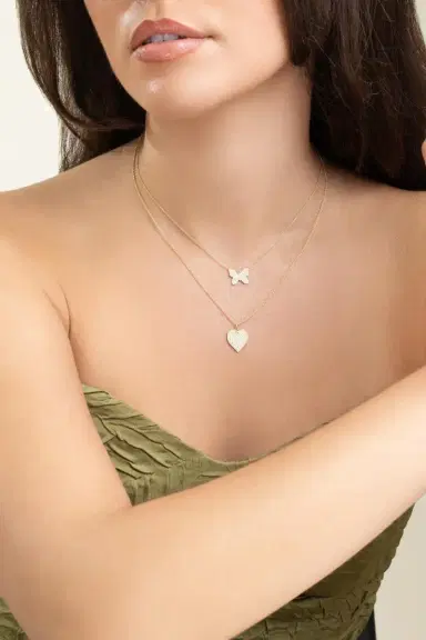 Sydney Evan Diamond Butterfly Necklace | Thumbnail 4 Sydney Evan Diamond Butterfly Necklace | Thumbnail 4
