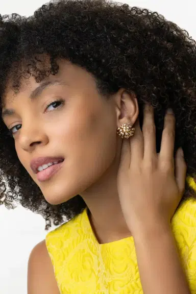 DENISE CASSOU Diamond Cell Stud Earrings | Thumbnail 4 DENISE CASSOU Diamond Cell Stud Earrings | Thumbnail 4