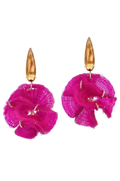 Silvia Furmanovich Diamond Citrine Pink Horse Mane Sphere Earrings | Thumbnail 1 Silvia Furmanovich Diamond Citrine Pink Horse Mane Sphere Earrings | Thumbnail 1