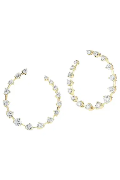 Jade Trau Diamond Crescent Hoops | Thumbnail 1 Jade Trau Diamond Crescent Hoops | Thumbnail 1