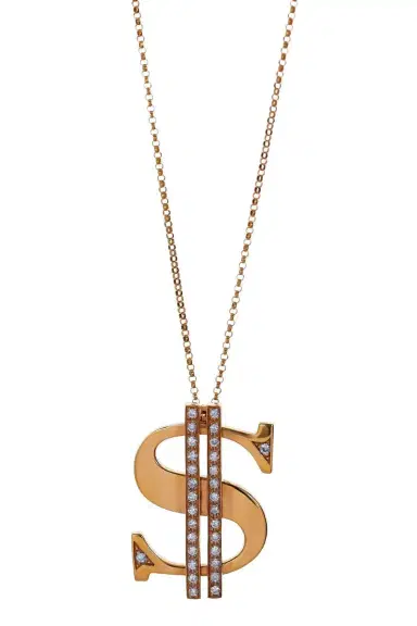 STEFERE Diamond Dollar Sign Necklace | Thumbnail 1 STEFERE Diamond Dollar Sign Necklace | Thumbnail 1