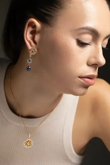 BUDDHA MAMA Diamond Drop Earrings | Thumbnail 2 BUDDHA MAMA Diamond Drop Earrings | Thumbnail 2