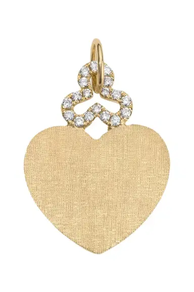 DEVON WOODHILL Diamond Heart Trefoil Charm | Thumbnail 1 DEVON WOODHILL Diamond Heart Trefoil Charm | Thumbnail 1