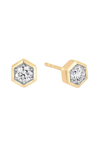 SARA WEINSTOCK Diamond Honey Comb Stud Earrings | Thumbnail 1 SARA WEINSTOCK Diamond Honey Comb Stud Earrings | Thumbnail 1