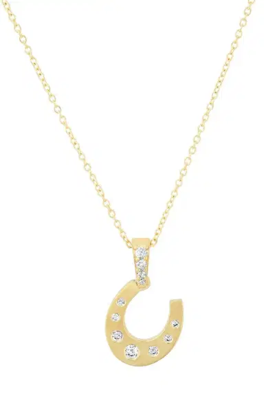 Jennifer Meyer Diamond Horseshoe Pendant Necklace | Thumbnail 1 Jennifer Meyer Diamond Horseshoe Pendant Necklace | Thumbnail 1
