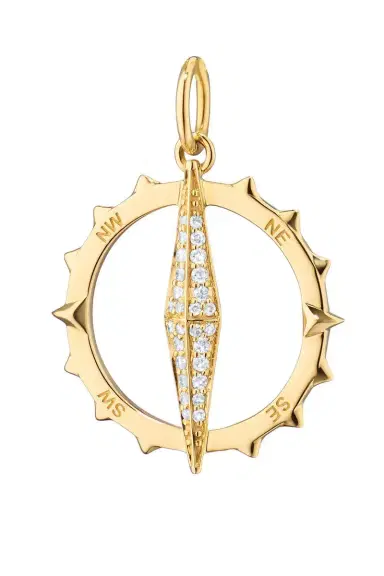 MONICA RICH KOSANN Diamond Large Adventure Compass Necklace | Thumbnail 1 MONICA RICH KOSANN Diamond Large Adventure Compass Necklace | Thumbnail 1