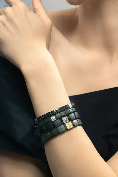 SHAMBALLA JEWELS Diamond Matte Green Lock Bracelet | Thumbnail 2 SHAMBALLA JEWELS Diamond Matte Green Lock Bracelet | Thumbnail 2