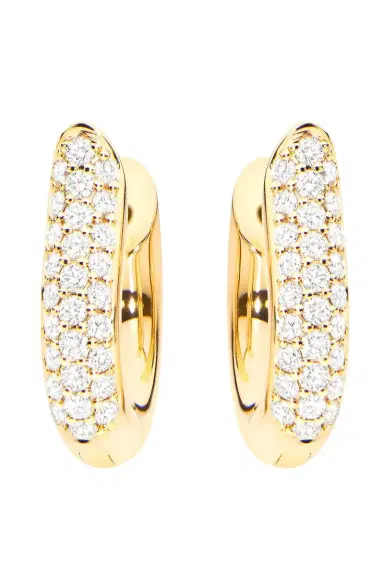 TAMARA COMOLLI Diamond Medium Signature Drop Hoop Earrings | Thumbnail 1 TAMARA COMOLLI Diamond Medium Signature Drop Hoop Earrings | Thumbnail 1