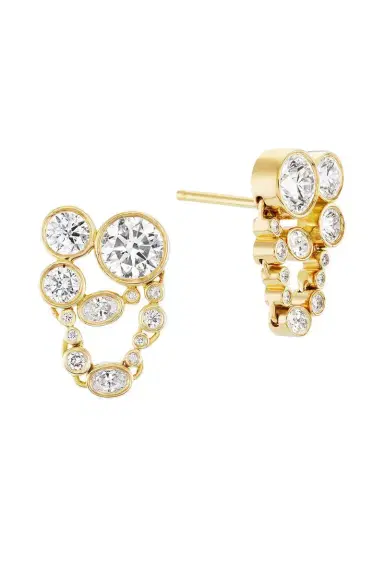 Uniform Object Diamond Metal Web Earrings | Thumbnail 5 Uniform Object Diamond Metal Web Earrings | Thumbnail 5