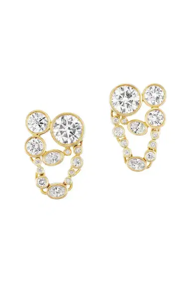 Uniform Object Diamond Metal Web Earrings | Thumbnail 1 Uniform Object Diamond Metal Web Earrings | Thumbnail 1