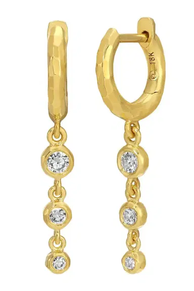 Octavia Elizabeth Diamond Micro Gabby Three Drop Nesting Gem Earrings | Thumbnail 1 Octavia Elizabeth Diamond Micro Gabby Three Drop Nesting Gem Earrings | Thumbnail 1