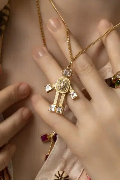 VAN Diamond Morganite Mini Sogno Robot Pendant | Thumbnail 2 VAN Diamond Morganite Mini Sogno Robot Pendant | Thumbnail 2