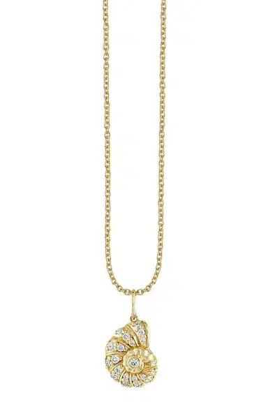 Sydney Evan Diamond Nautilus Shell Necklace | Thumbnail 1 Sydney Evan Diamond Nautilus Shell Necklace | Thumbnail 1