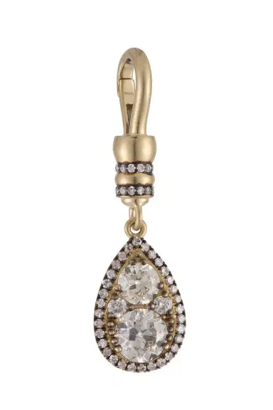 Sylva & Cie Diamond Old Europen Pear Pendant | Thumbnail 1 Sylva & Cie Diamond Old Europen Pear Pendant | Thumbnail 1