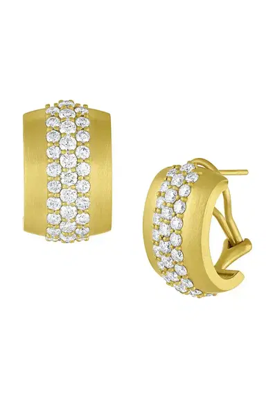 LEIGH MAXWELL Diamond Omega Earrings | Thumbnail 1 LEIGH MAXWELL Diamond Omega Earrings | Thumbnail 1